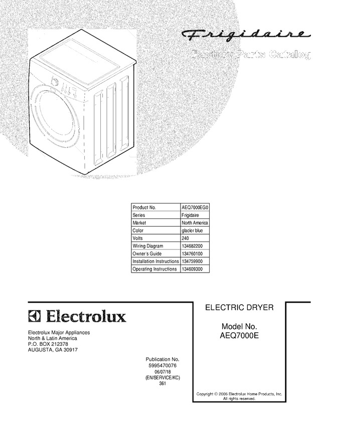 Diagram for AEQ7000EG0