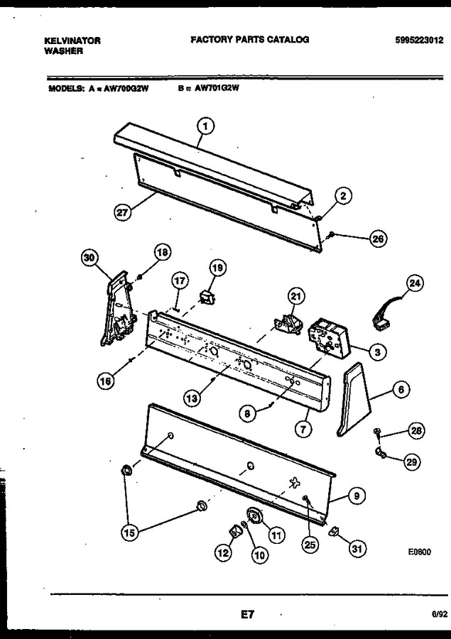Diagram for AW700G2D