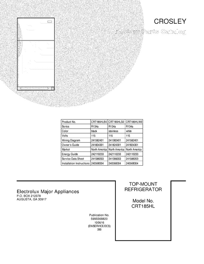 Diagram for CRT185HLS0