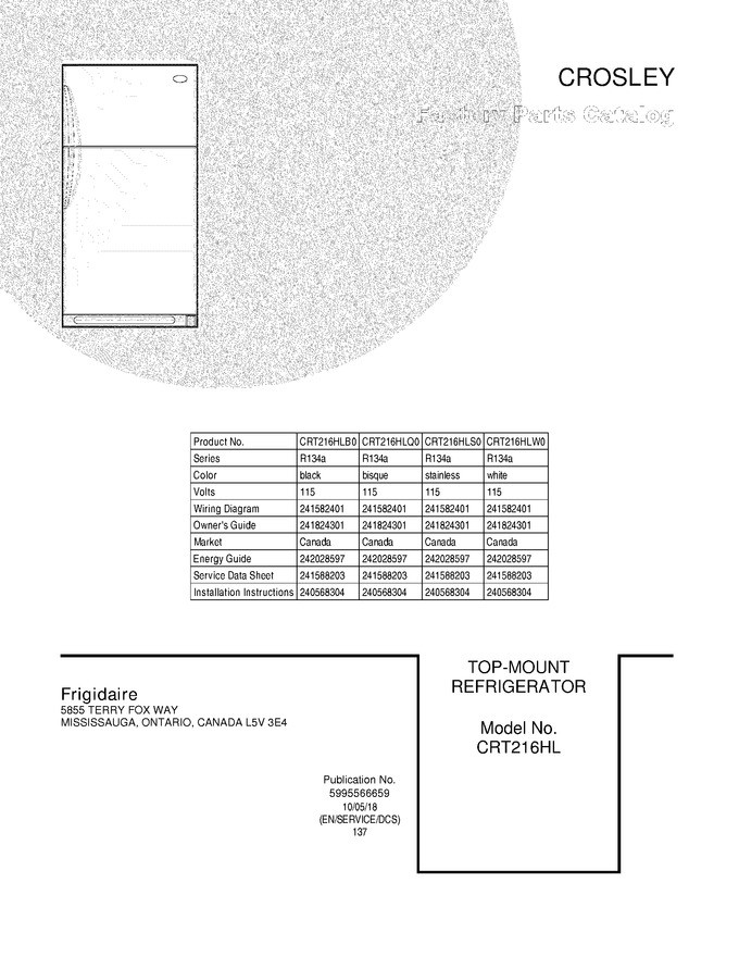 Diagram for CRT216HLQ0