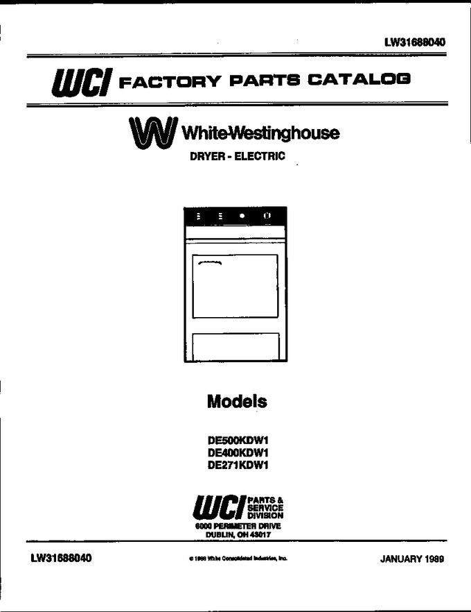 Diagram for DE500KDW1