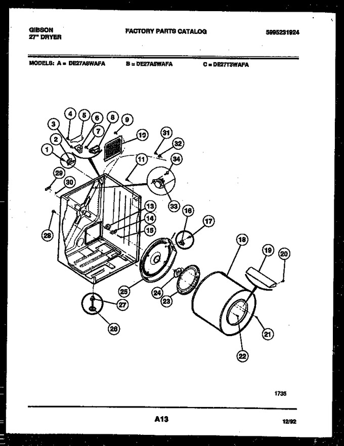 Diagram for DE27A5WAFA