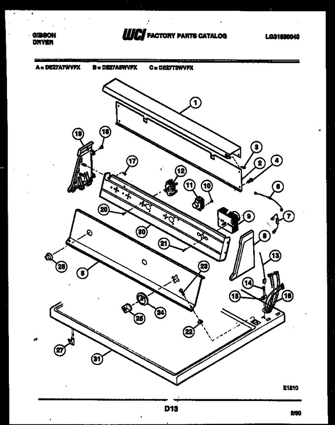 Diagram for DE27A7WVFX
