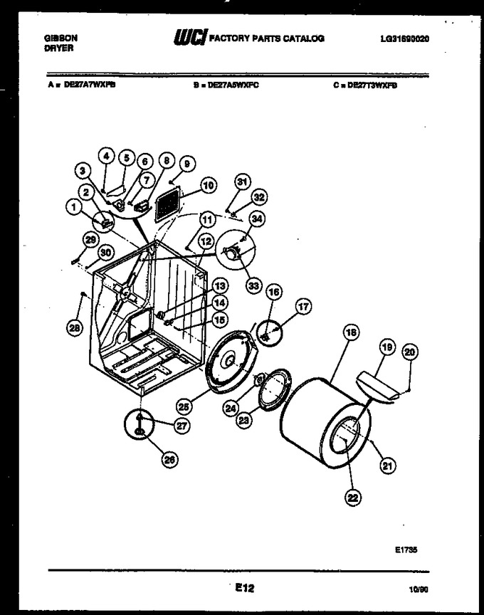 Diagram for DE27A7WXFB