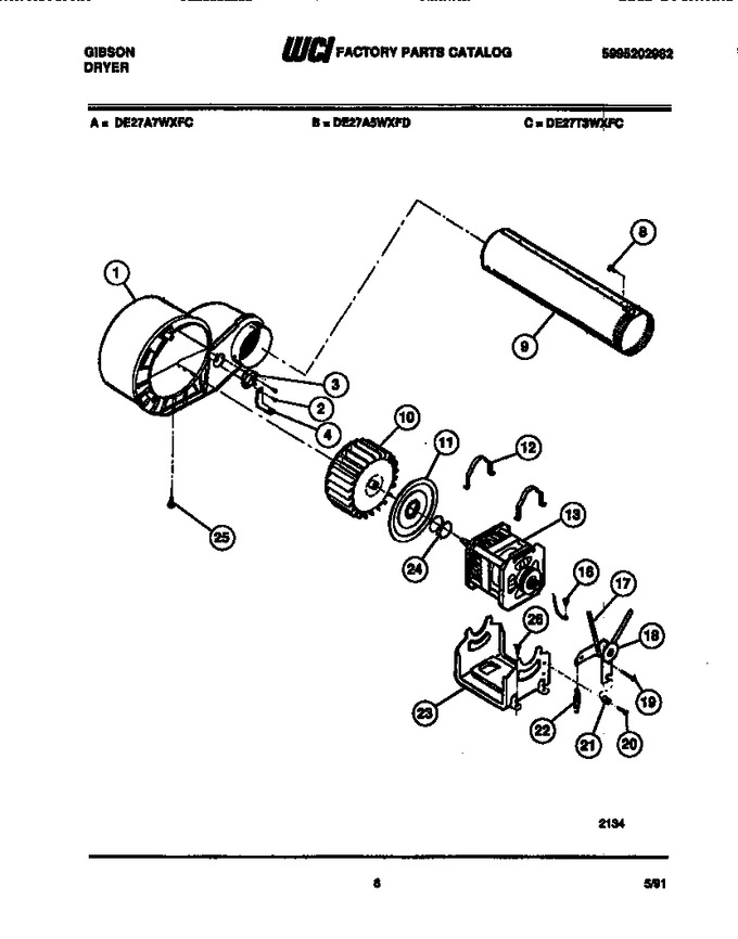 Diagram for DE27A5WXFE