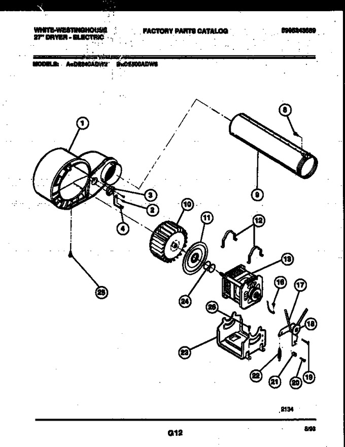 Diagram for DE500ADW6