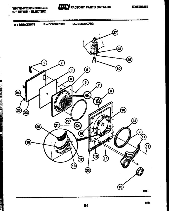 Diagram for DE800KDW3