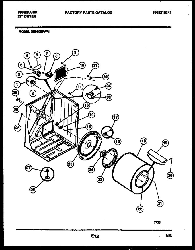 Diagram for DE8600PW1