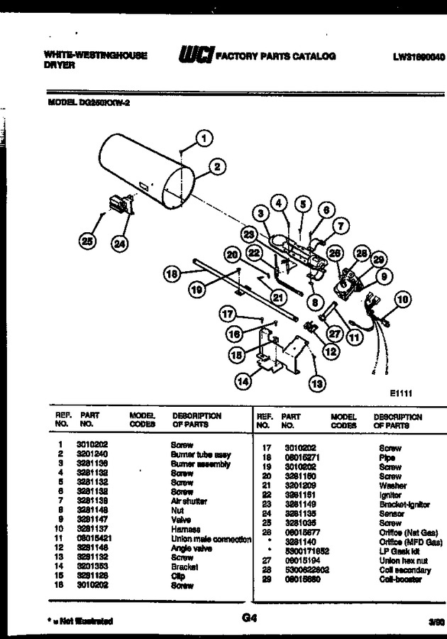 Diagram for DG250KXW2