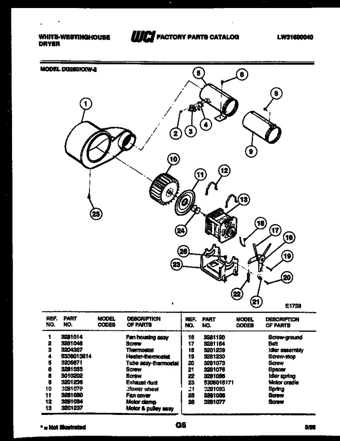 Diagram for DG250KXW2