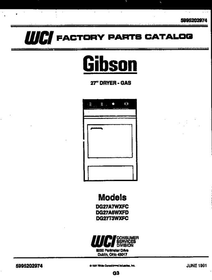 Diagram for DG27T3WXFC