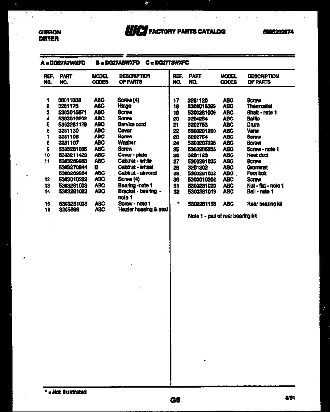Diagram for DG27A5WXFD