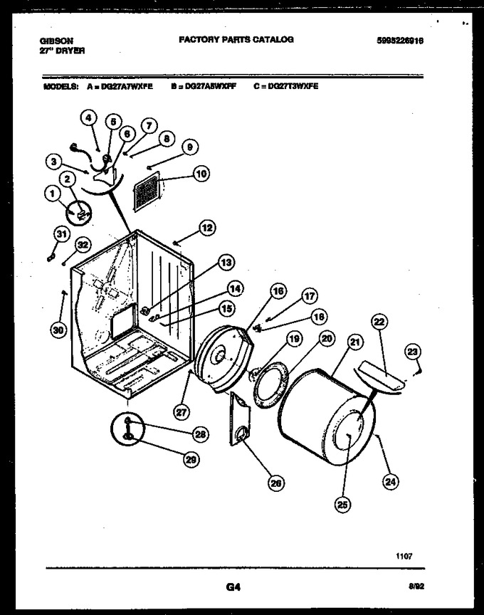 Diagram for DG27A5WXFF