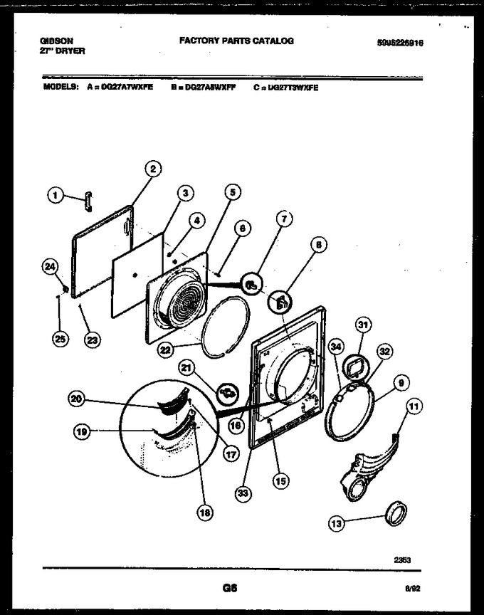 Diagram for DG27T3WXFE