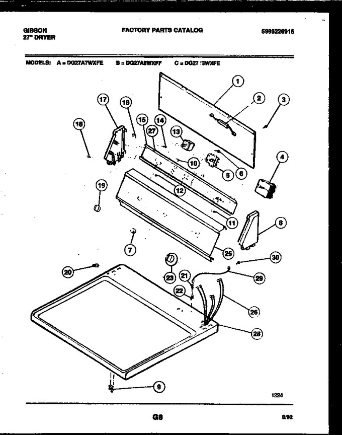 Diagram for DG27A5WXFF