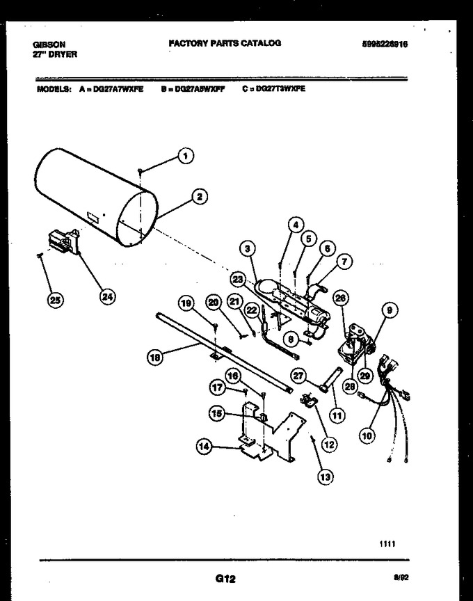 Diagram for DG27T3WXFE
