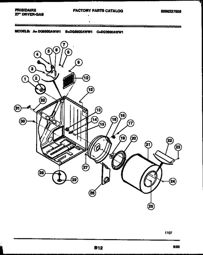 Diagram for DG6500AWW1