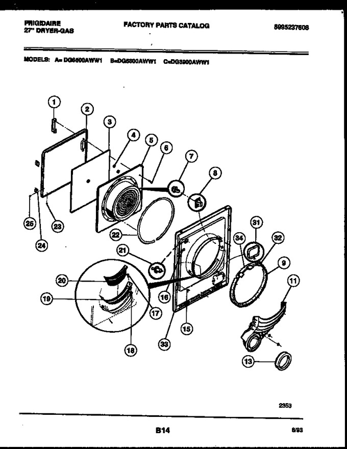 Diagram for DG6500AWW1