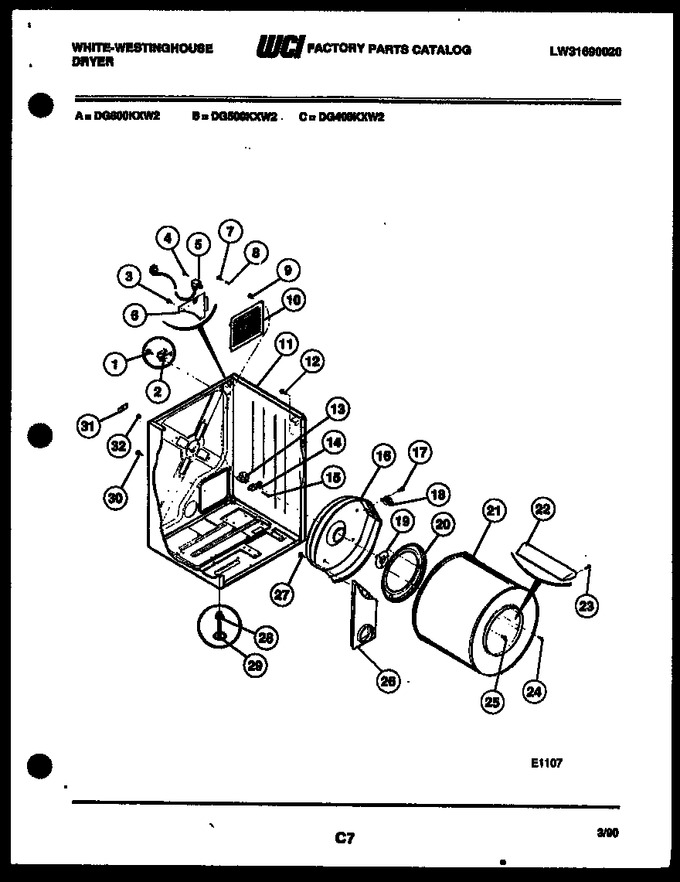 Diagram for DG500KXW2