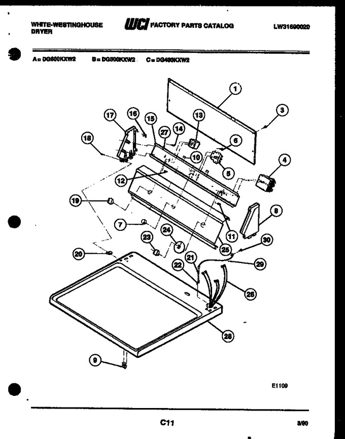 Diagram for DG500KXW2