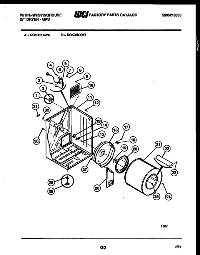 Diagram for DG500KXW4