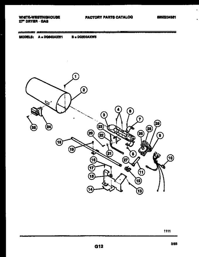 Diagram for DG500AXW5