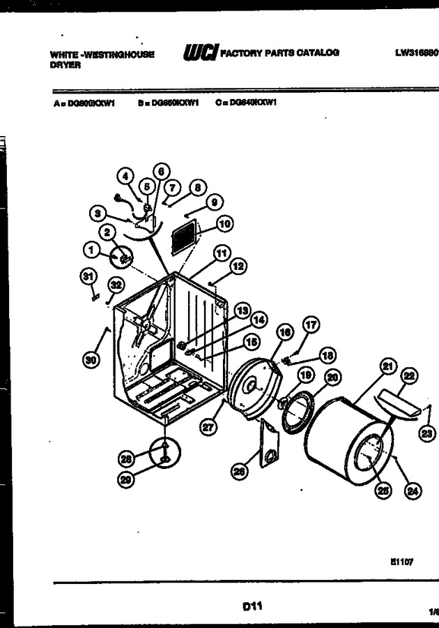 Diagram for DG650KXW1