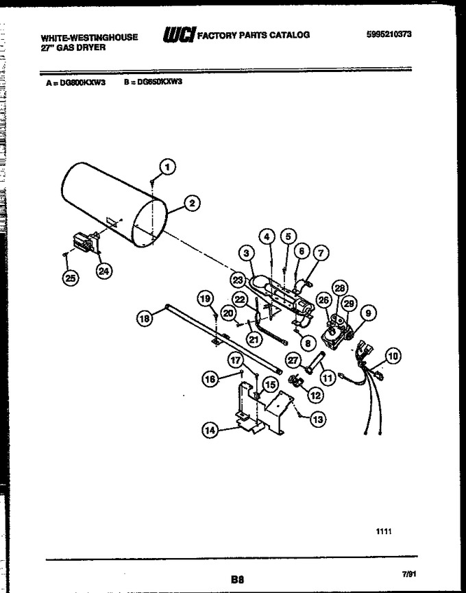 Diagram for DG650KXD3