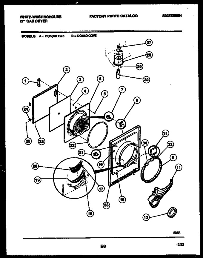 Diagram for DG650KXD5