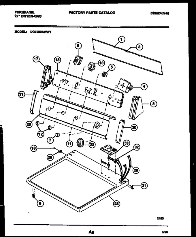 Diagram for DG7000AWW1