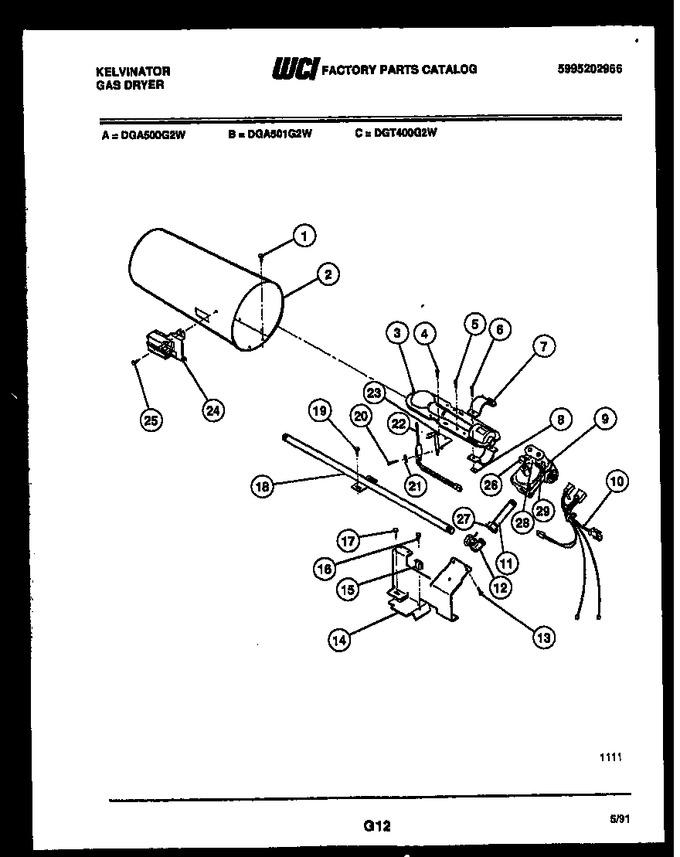 Diagram for DGA500G2W