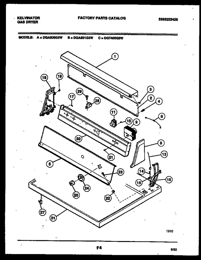 Diagram for DGA501G3W