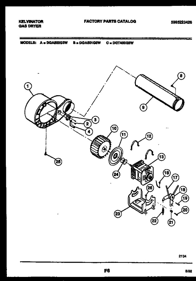 Diagram for DGA500G3W