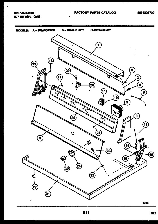 Diagram for DGA500G4W