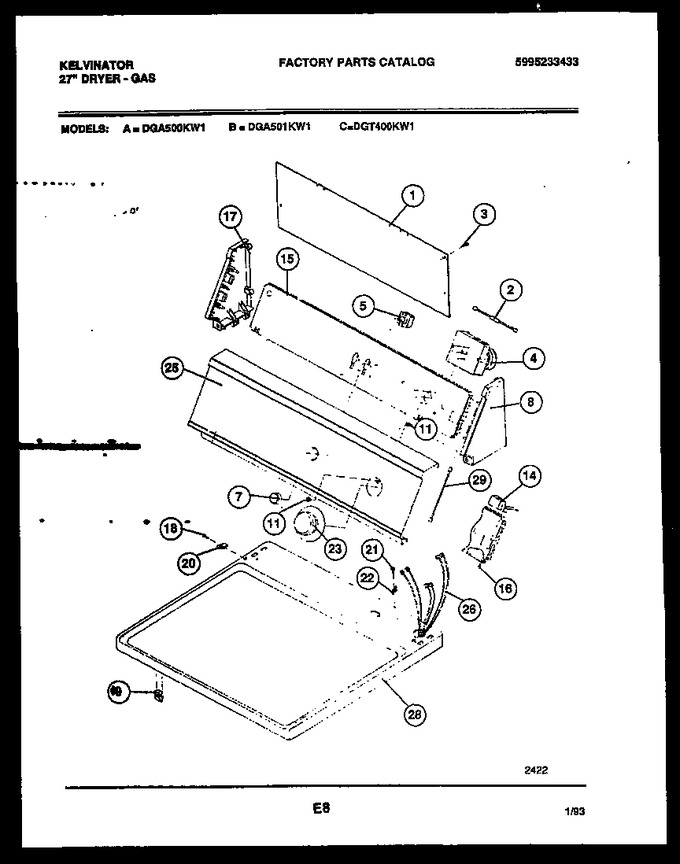 Diagram for DGA500KW1