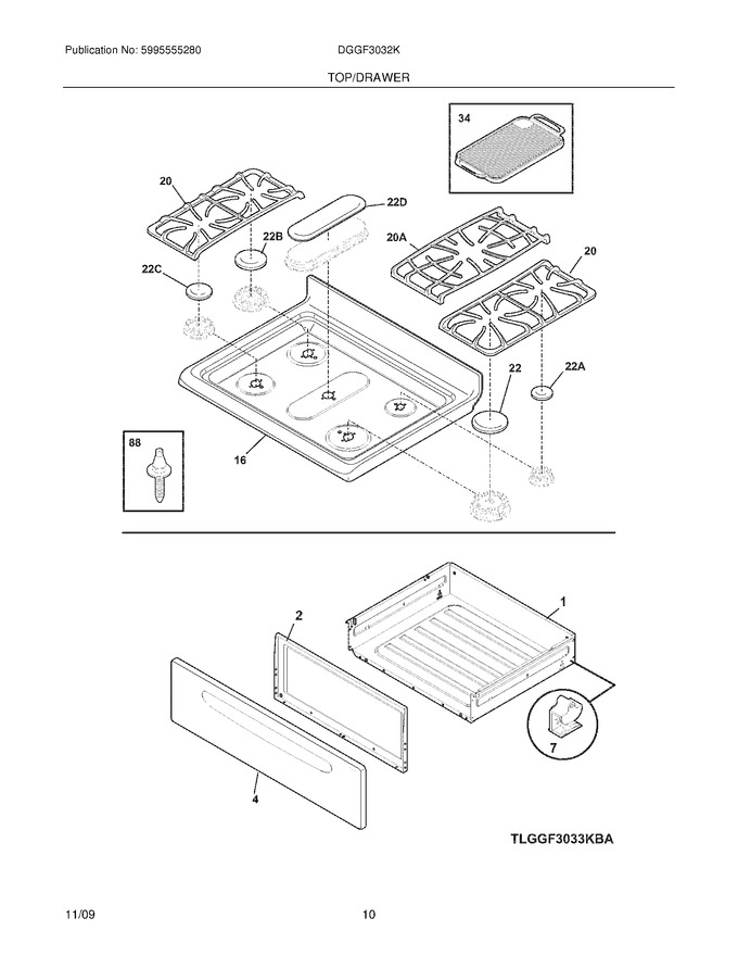 Diagram for DGGF3032KBC