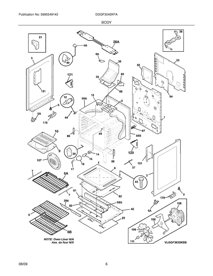 Diagram for DGGF3042KFA