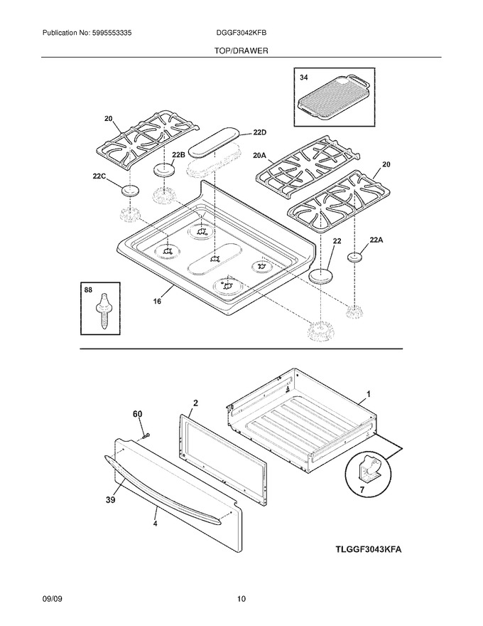 Diagram for DGGF3042KFB