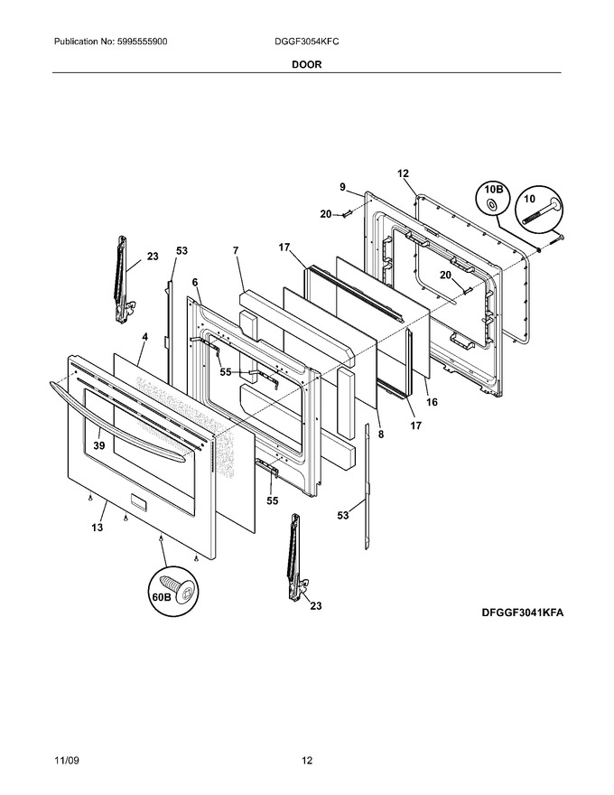 Diagram for DGGF3054KFC