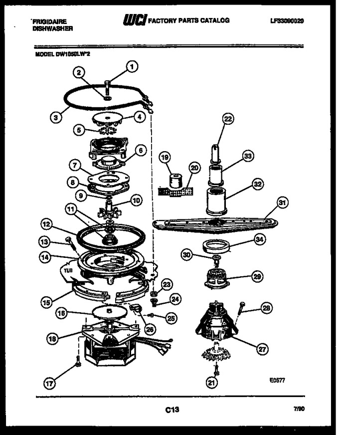 Diagram for DW1050LW2