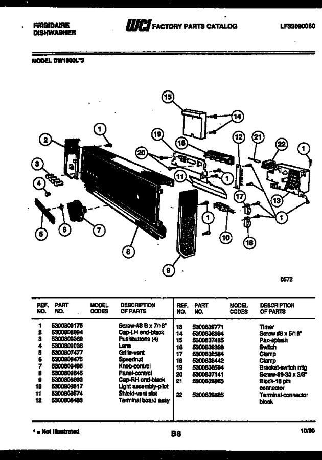 Diagram for DW1800W3