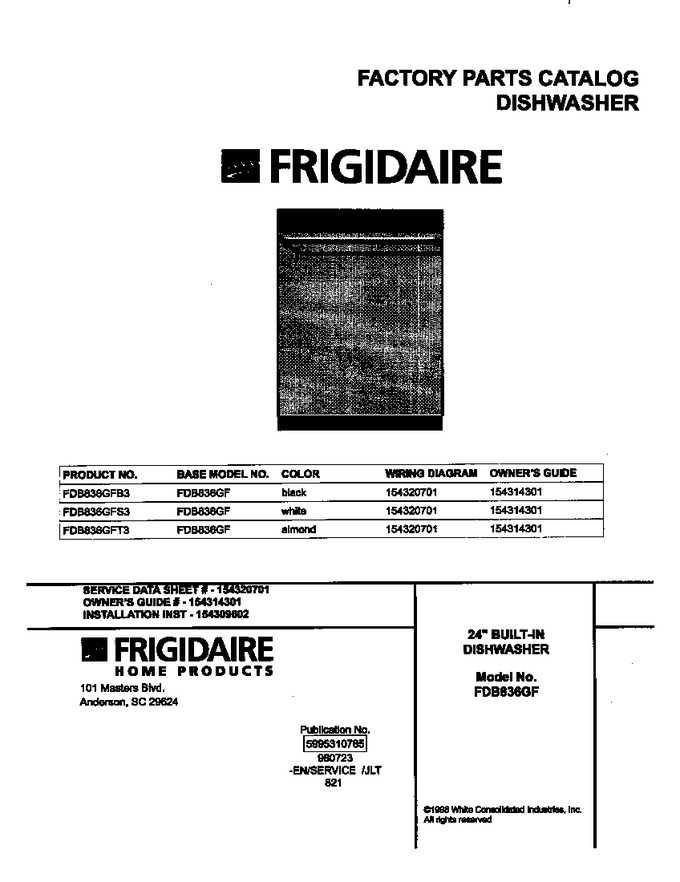 Diagram for FDB836GFB3