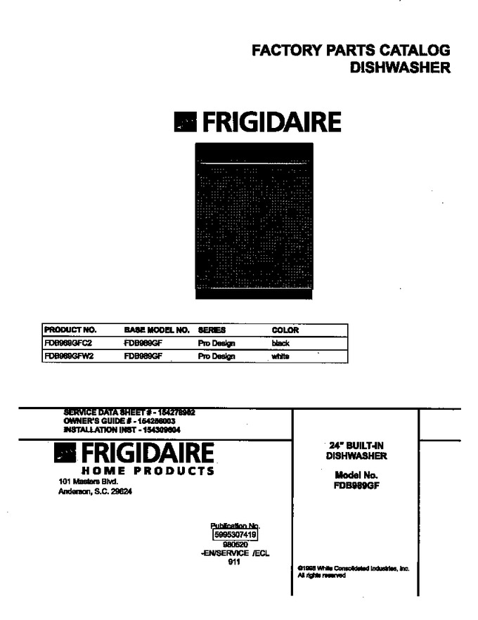 Diagram for FDB989GFW2