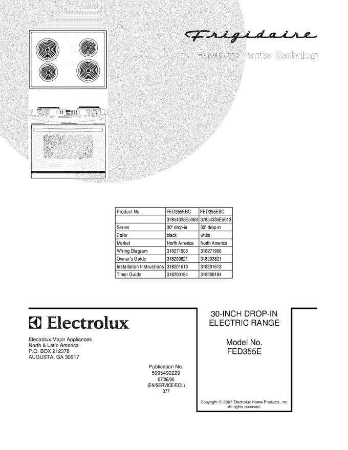 Diagram for FED355EBC