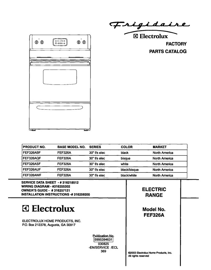 Diagram for FEF326AUF