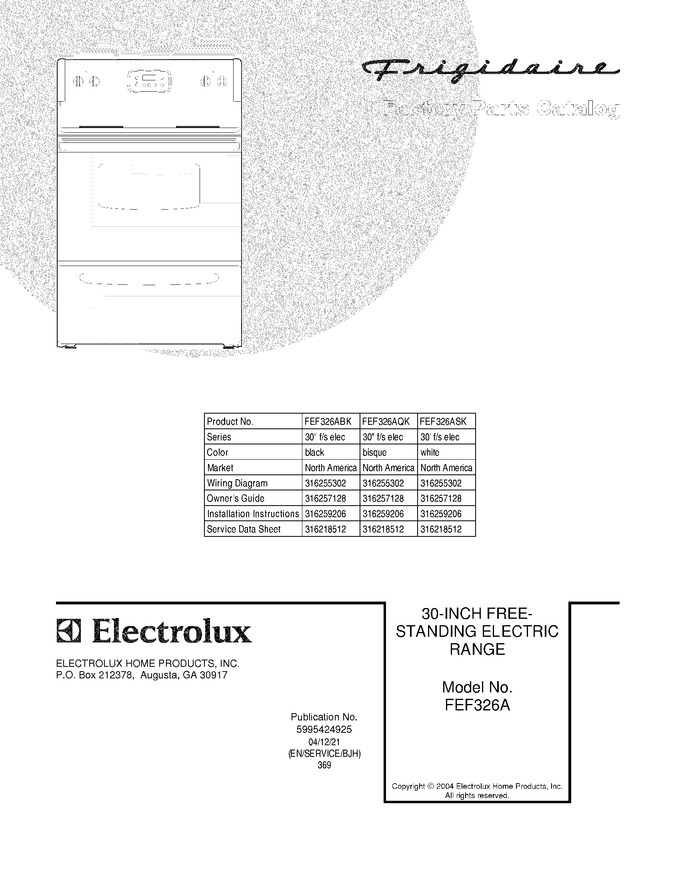Diagram for FEF326AQK