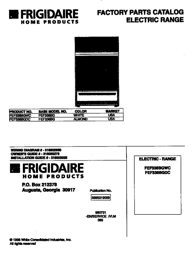 Diagram for FEF336BGDC