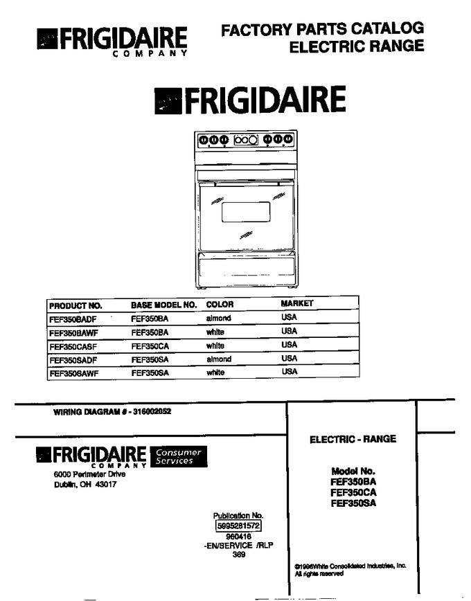 Diagram for FEF350SADF