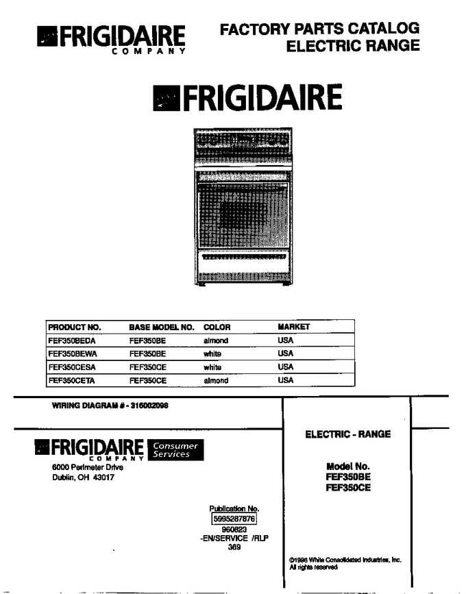 Diagram for FEF350BEDA