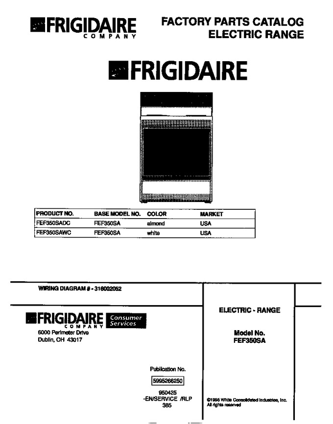 Diagram for FEF350SADC